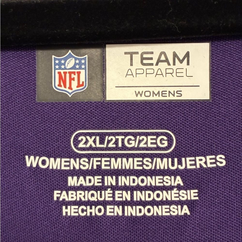 NWOT NFL Ravens Jersey Top Purple Women’s Size 2XL - Picture 3 of 3
